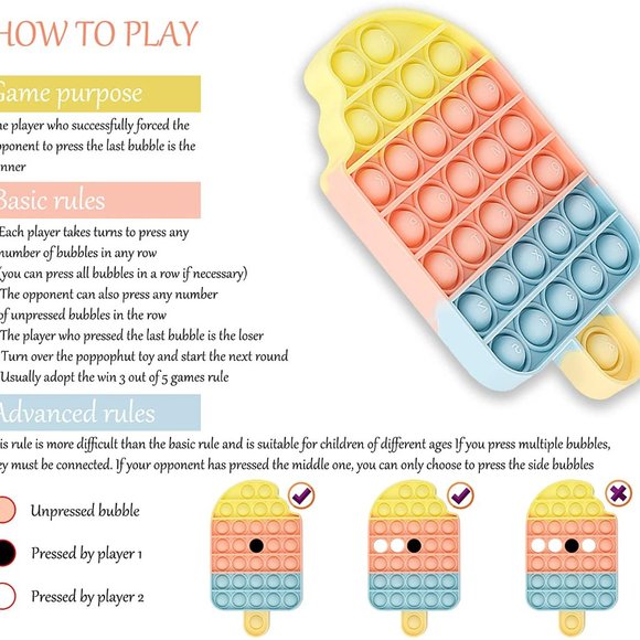 Ice Cream Pop It Fidget Toy - Picture 4 of 4